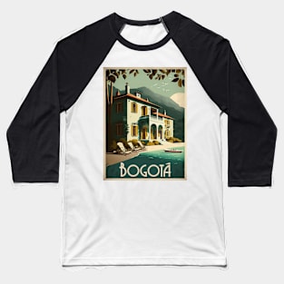 Bogotá Colombia Vintage Travel Art Poster Baseball T-Shirt